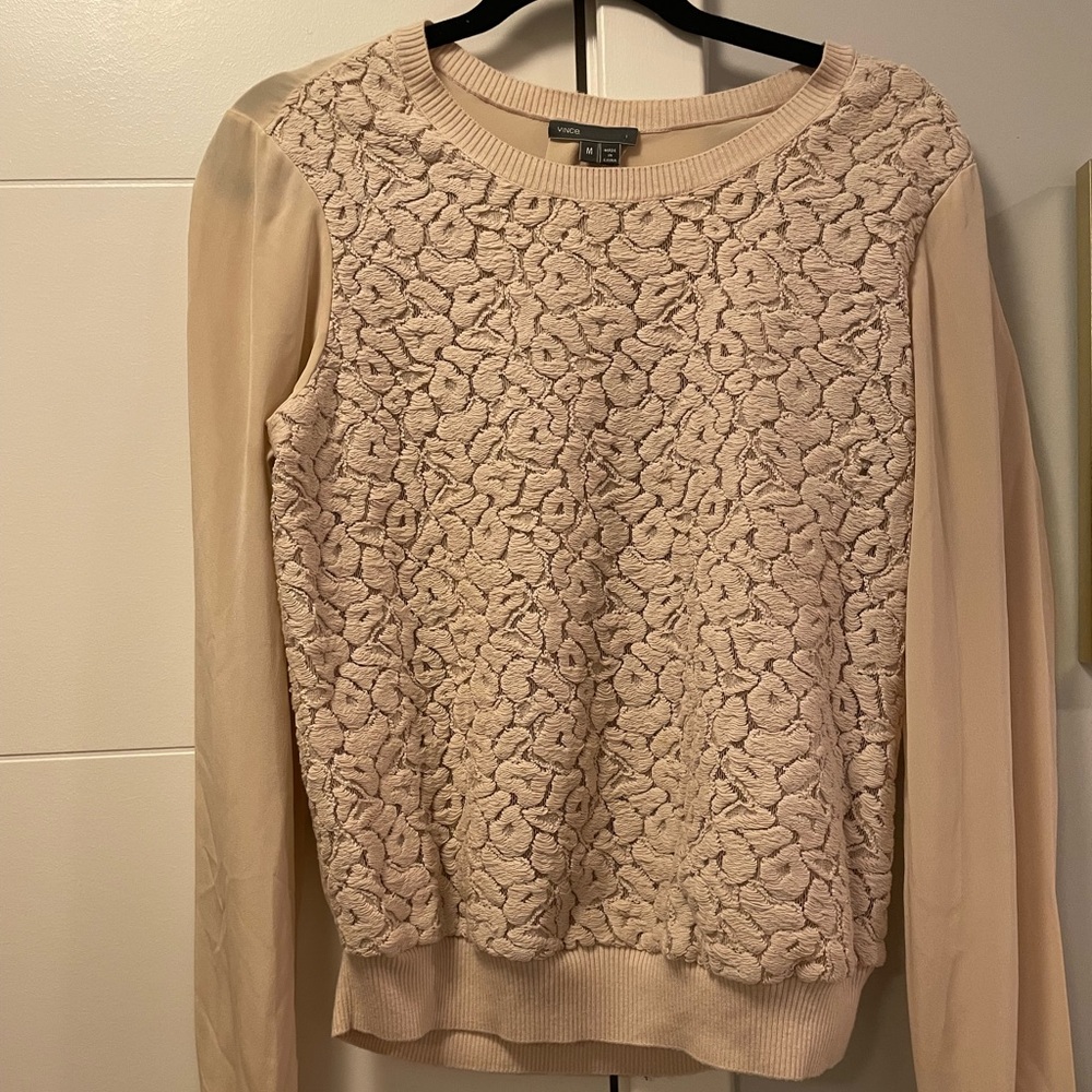 Pink Vince Cheetah Sweater